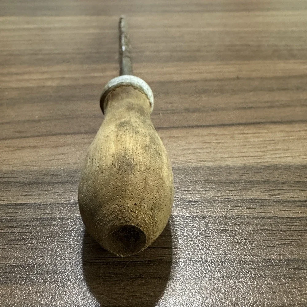 Vintage Python‎ Knife Hone Sharpener Sharpening Primitive Wood Handle Rare 8.75